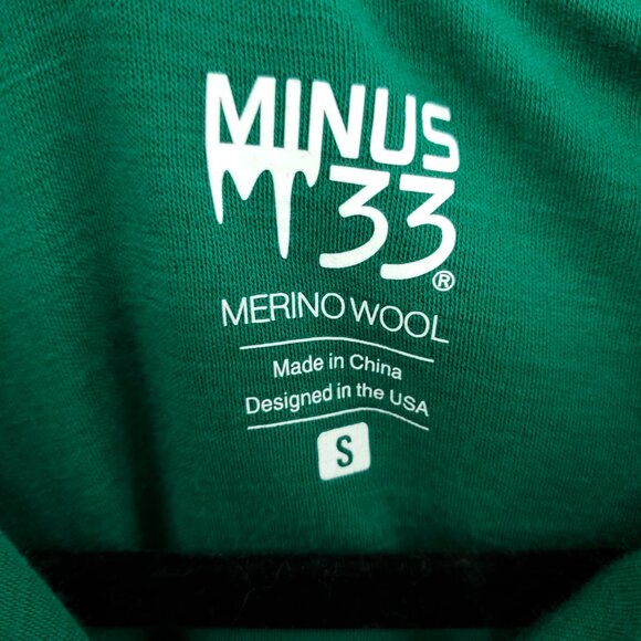 Minus33 100% Merino Midweight 1/4 Zip S Emerald Green #814 - Picture 5 of 16
